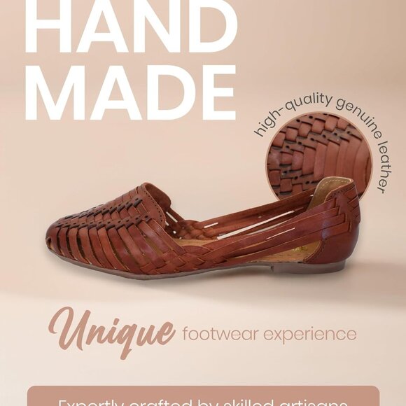 Women's Leather Sandals Huarache Handmade Mexican Stylish Comfortable Casual - Picture 4 of 6